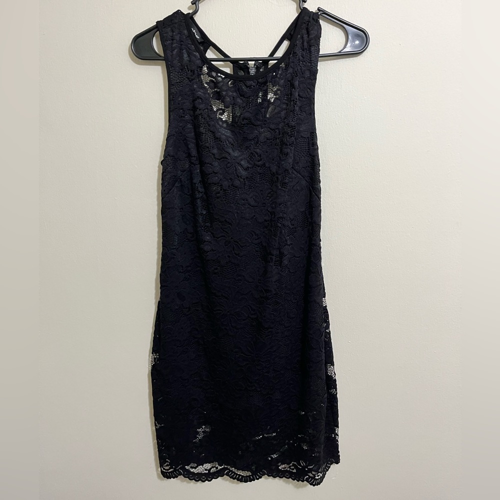 Black lace Bebe romper!